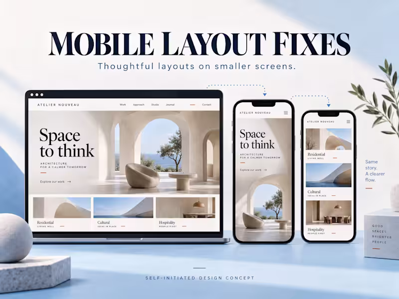 Cover image for Improve the mobile layout of one website section