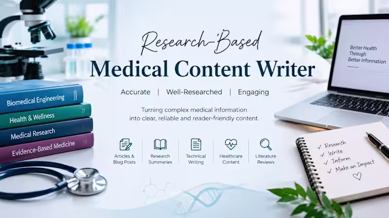 Cover image for Medical & Healthcare Content Writing