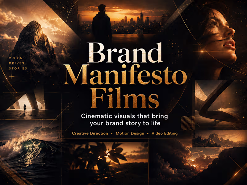 Cover image for I will create a cinematic brand Film & Manifesto  video