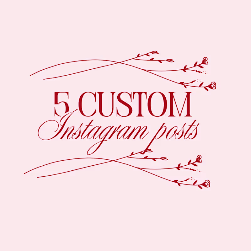 Cover image for 5 Custom Instagram Posts 