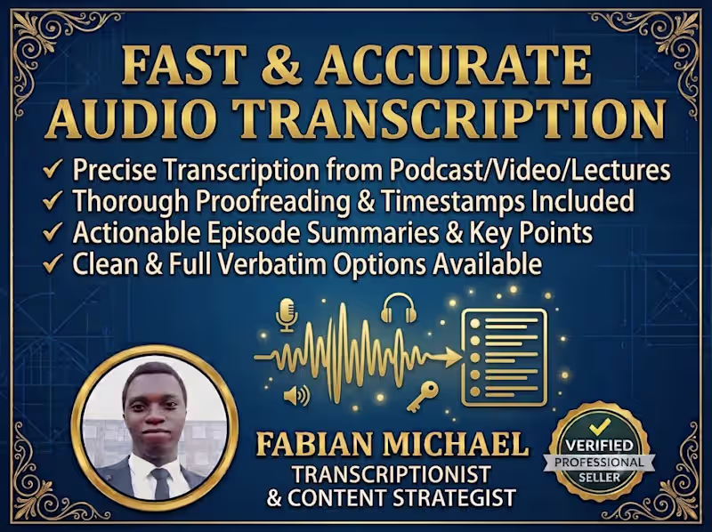 Cover image for Fast & Accurate Audio Transcription, Notes & Summaries