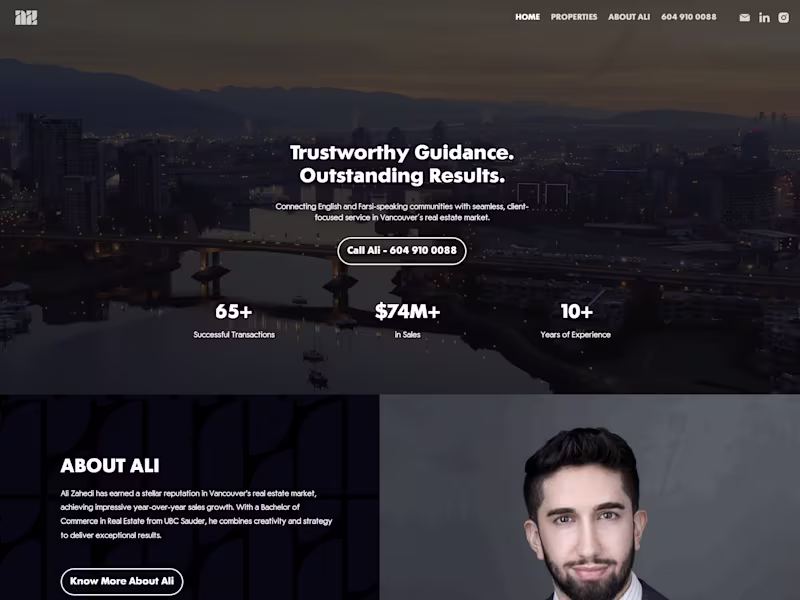 Cover image for Zahedi Real Estate Website built from scratch 