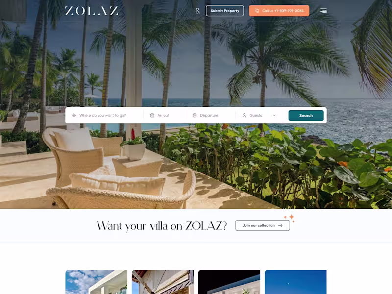 Cover image for Website Design for Luxury Villa Rentals Company