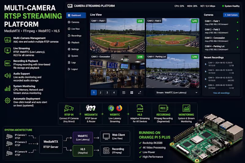 Cover image for RTSP Camera Streaming & Recording Solutions