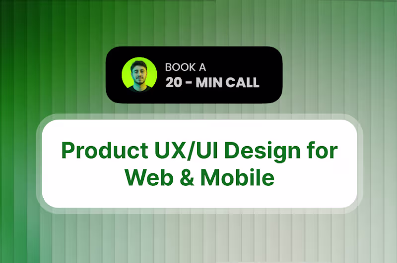 Cover image for Product UX/UI Design for Web & Mobile