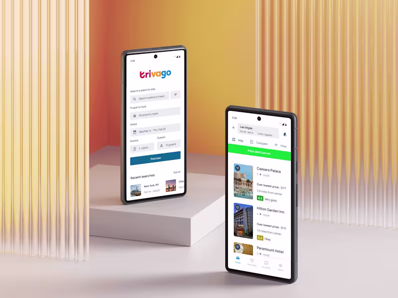 Cover image for Trivago Hotel Search App Design Enhancement