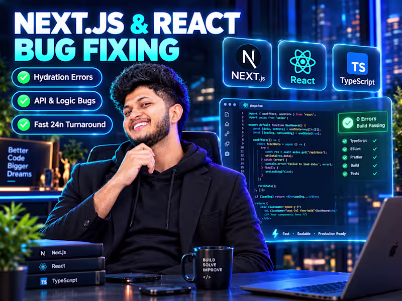 Cover image for Next.js & React Bug Fixing, API & Hydration Error Resolution