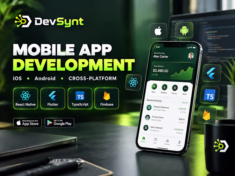 Cover image for Mobile App Development | iOS, Android & Cross-Platform Apps