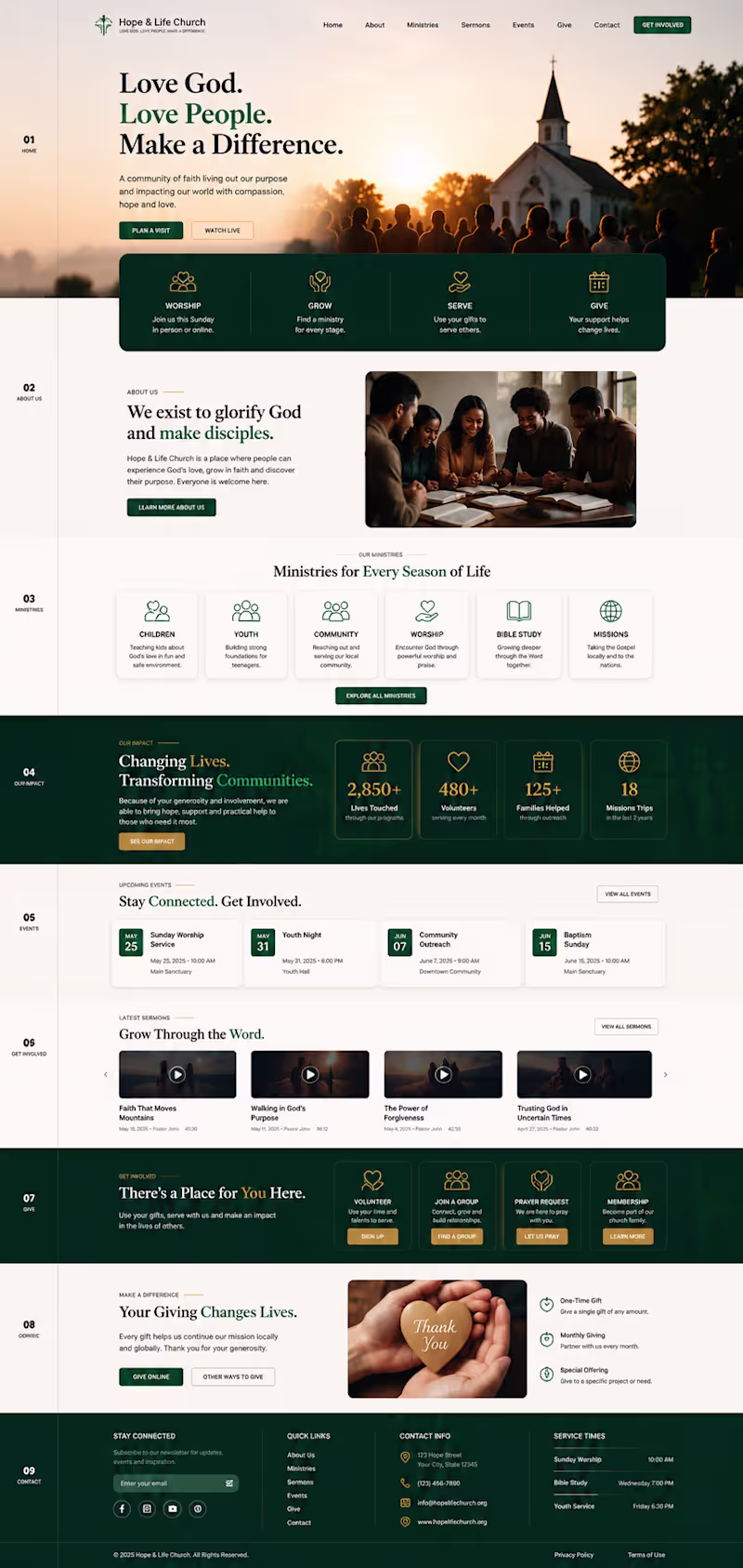 Cover image for A church website concept created