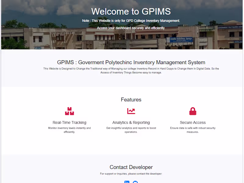 Cover image for GPIMS : An Inventory Management