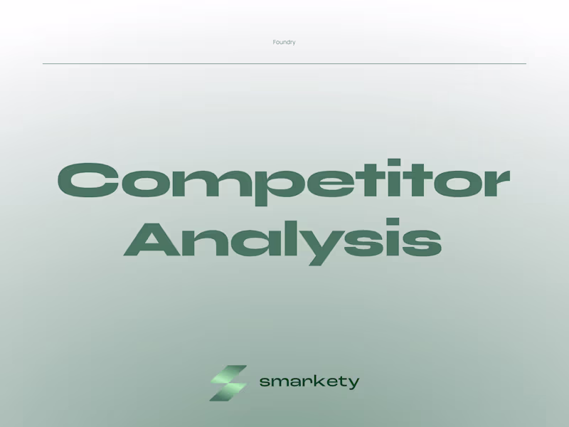 Cover image for Competitor Analysis & Marketing Audit Report