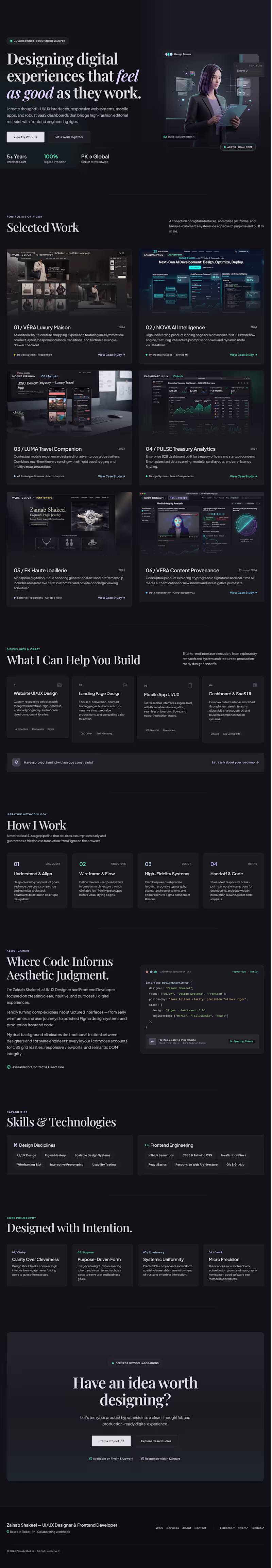 Cover image for Zainab Shakeel — UI/UX Designer & Frontend Developer