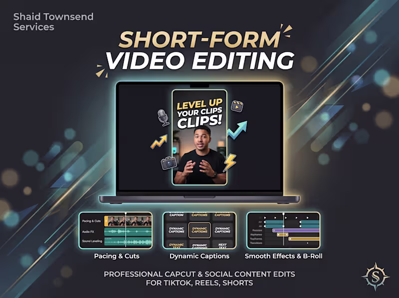 Cover image for Short Form Video Editing for TikTok, Reels & Shorts