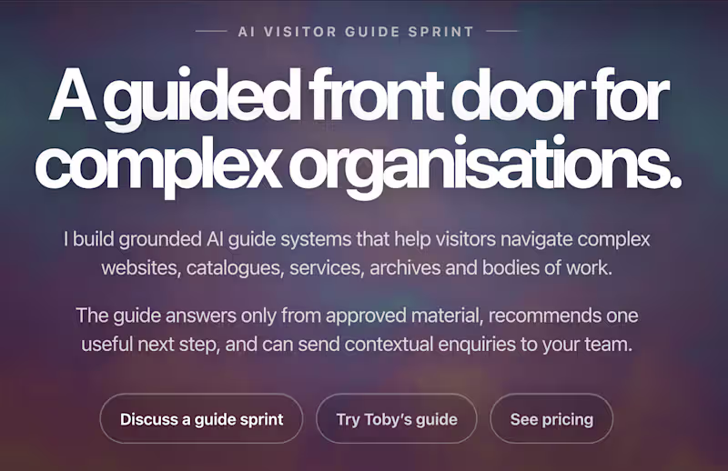 Cover image for AI Visitor Guide Sprint