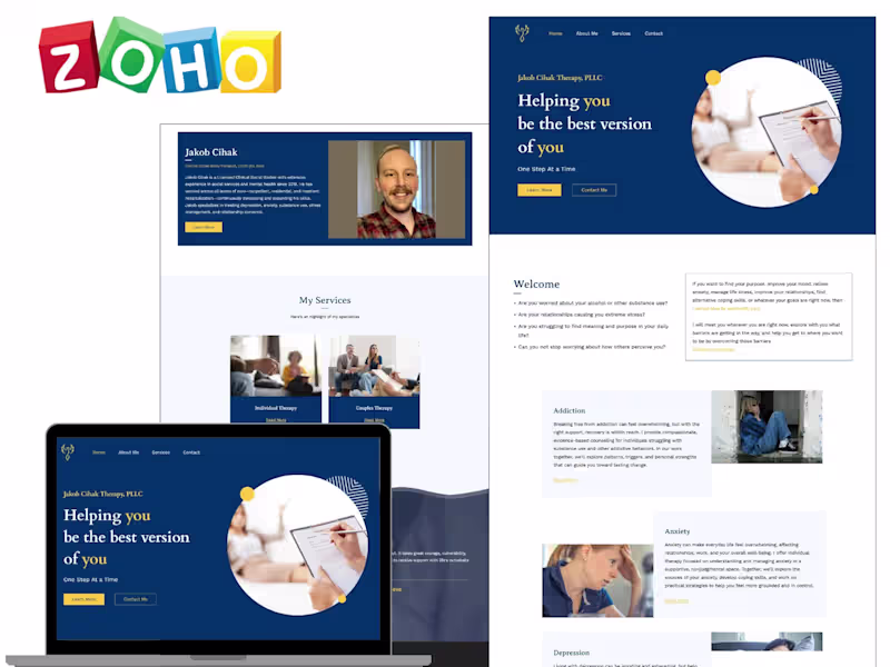 Cover image for Therapy Website- Health & Wellness Website powered by Zohosites