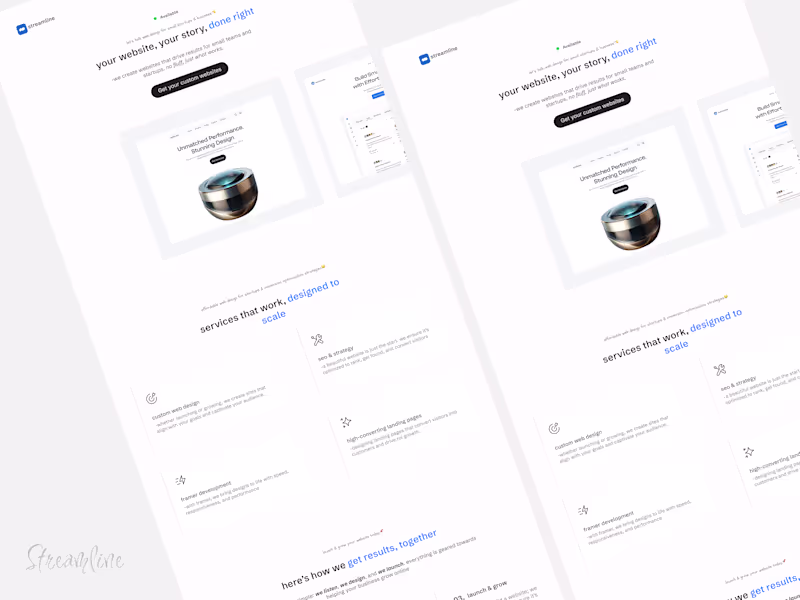 Cover image for Streamline Studio - Framer Development