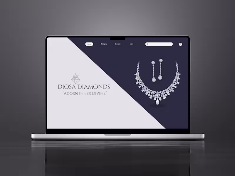 Cover image for Diosa Diamonds – Luxury Jewellery UI/UX Design