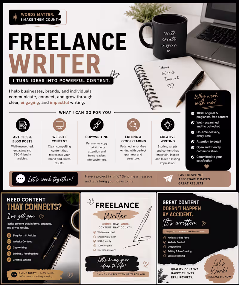 Cover image for Professional Content Writing Services