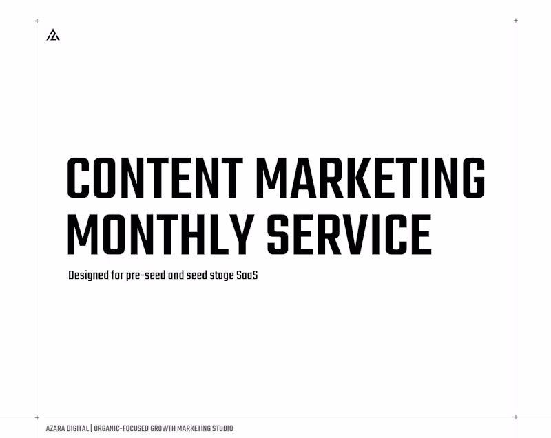 Cover image for Content Marketing Monthly Service