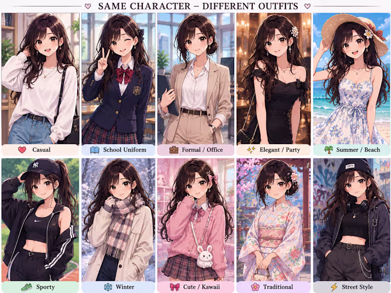 Cover image for Anime Character Design — Original Characters and Outfits