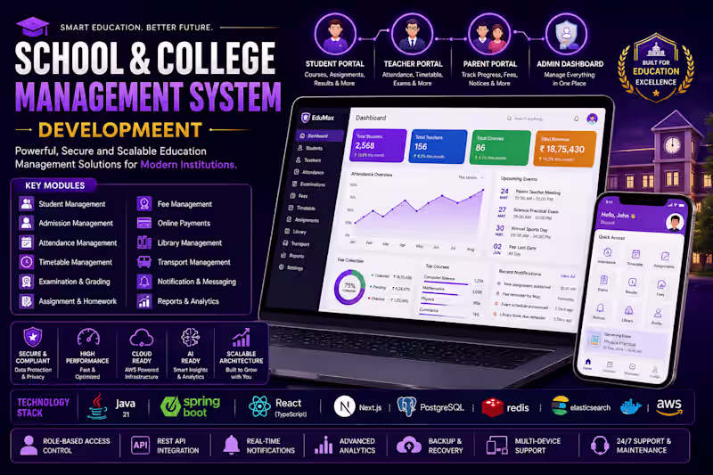 Cover image for School & College Management System Development