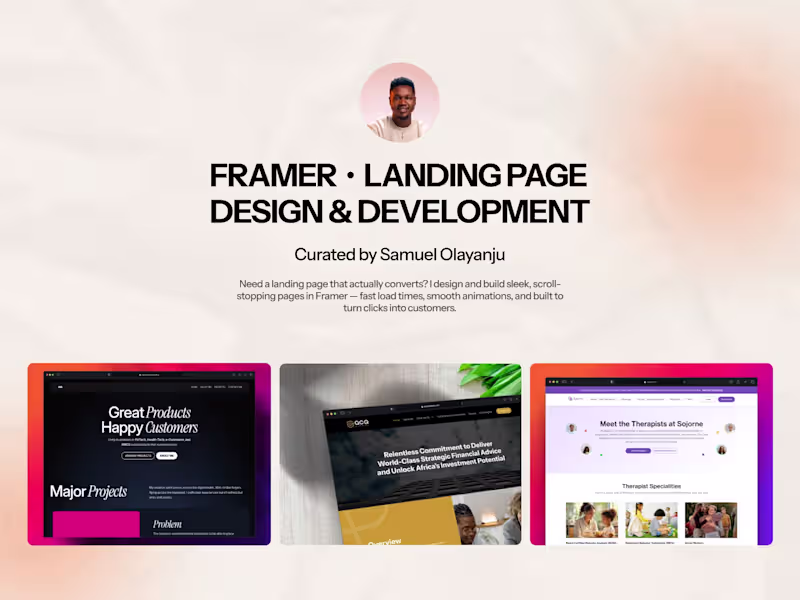 Cover image for Framer - Landing Page Design & Development