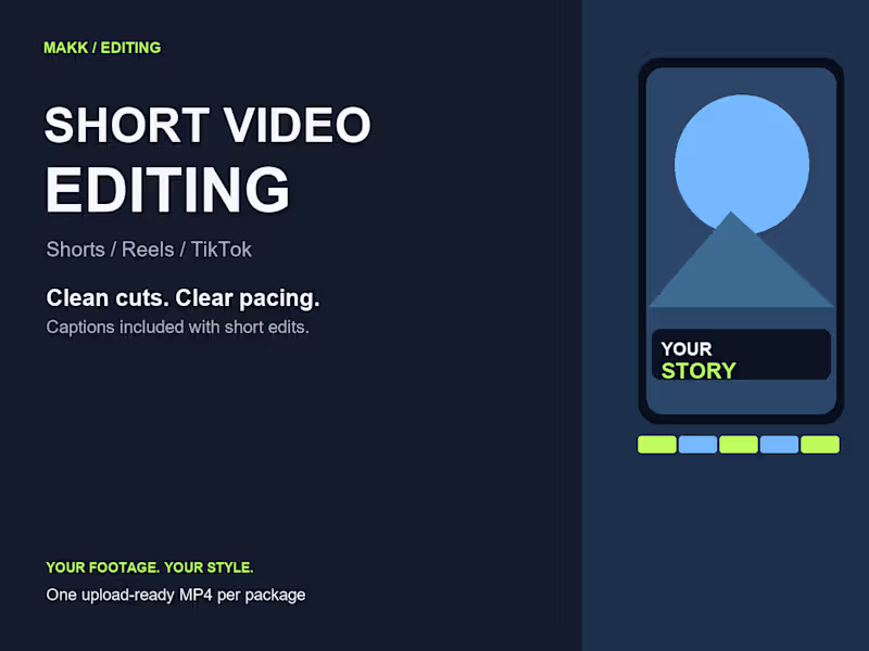 Cover image for Shorts, Reels and TikTok Editing with English Captions