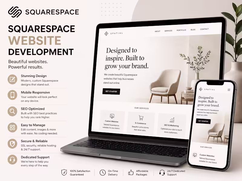 Cover image for Squarespace Website Development