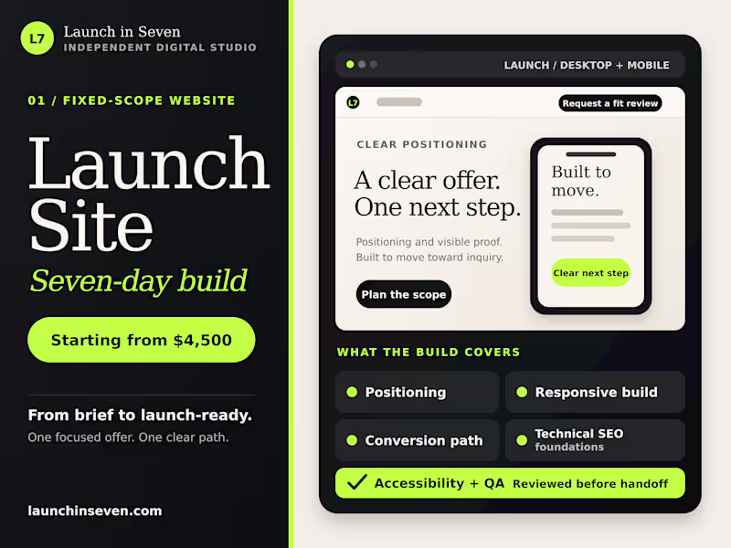 Cover image for Launch Site — Seven-Day Website Build