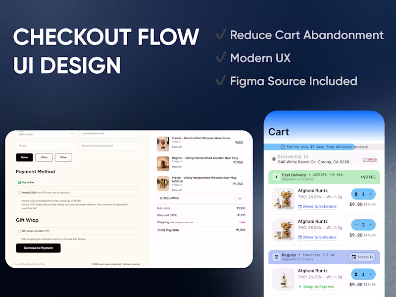 Cover image for A high-converting checkout flow for your website or mobile app