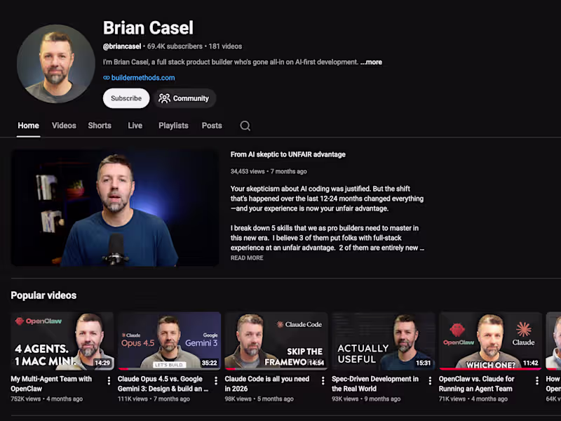 Cover image for YouTube Video Editing — Brian Casel