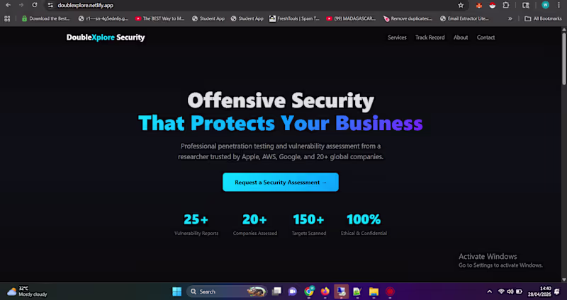 Cover image for DoubleXplore Security – my professional