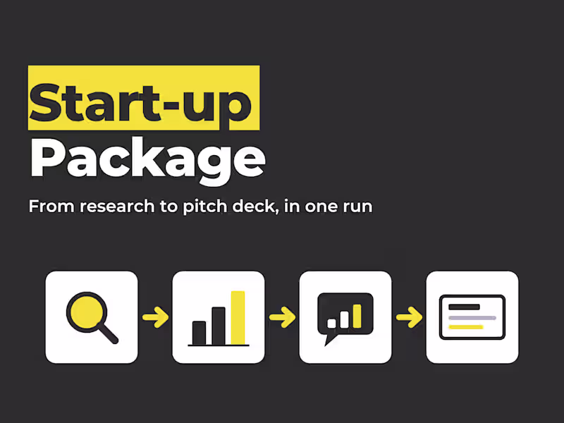 Cover image for Start-up Package: From Research to Pitch Deck