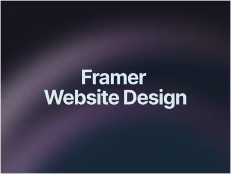 Cover image for design or redesign framer website with animation, landing page