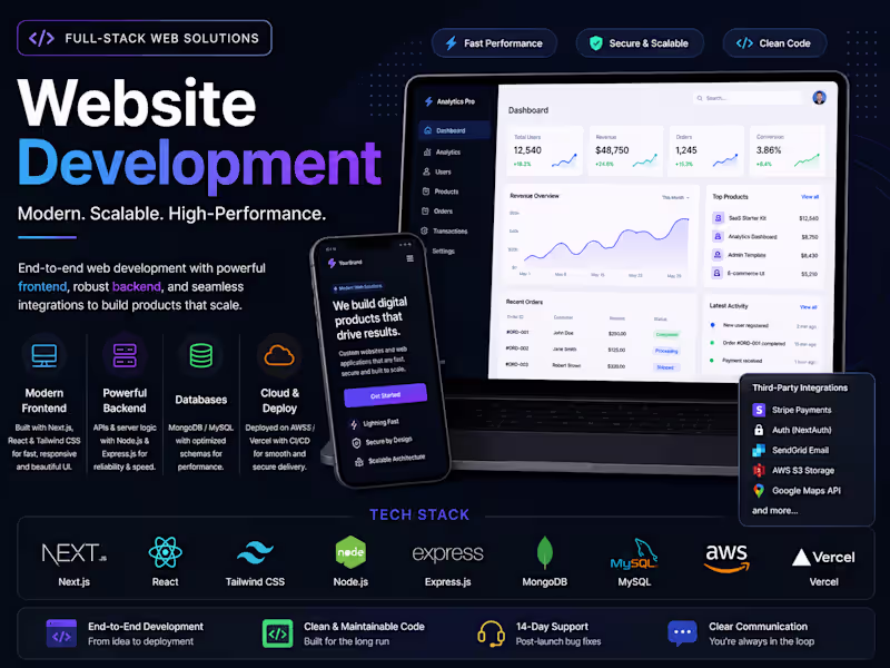 Cover image for Web application development