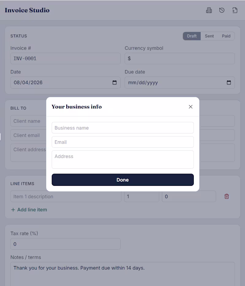 Cover image for Built a custom invoicing tool
