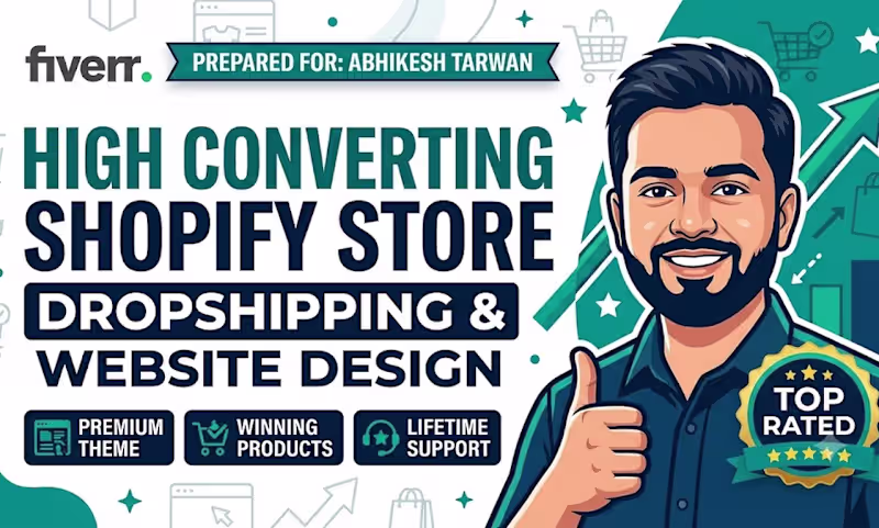 Cover image for I will build your shopify website or shopify dropshipping store