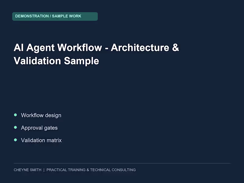 Cover image for AI Agent Workflow - Architecture & Validation Sample