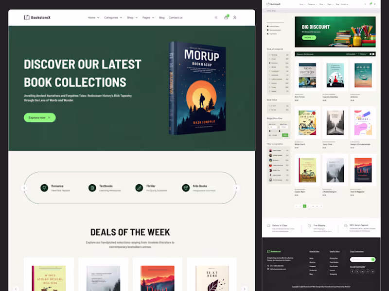 Cover image for BookstoreX TNC - Retail & E-Commerce Website Template