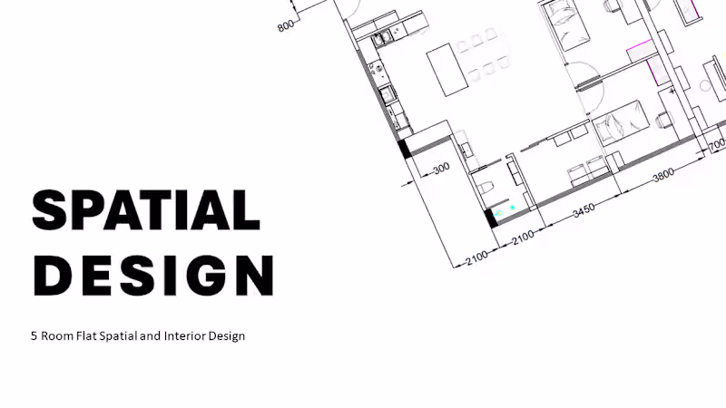 Cover image for Spatial Design for 5 Room Flat :: Behance