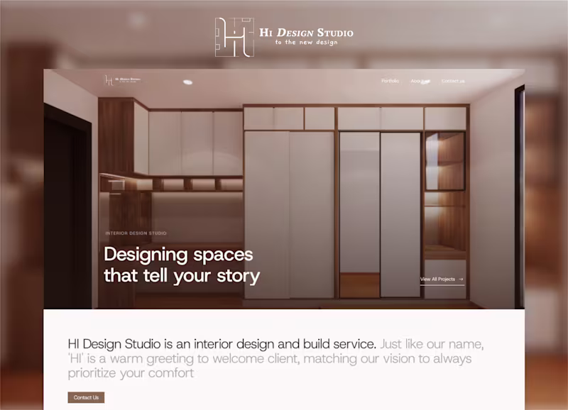Cover image for HI Design Studio Portfolio Website Creation