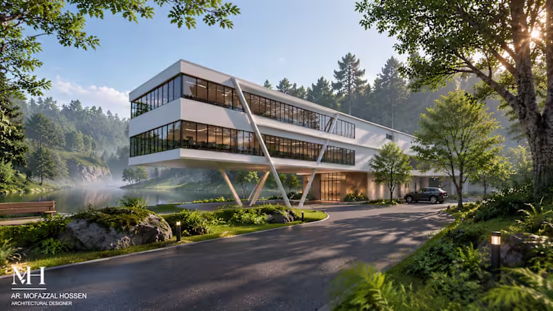 Cover image for A conceptual lakeside restaurant designed