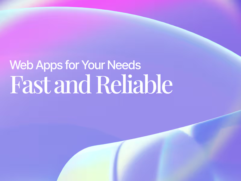 Cover image for A Fast and Reliable Web App for Your Needs