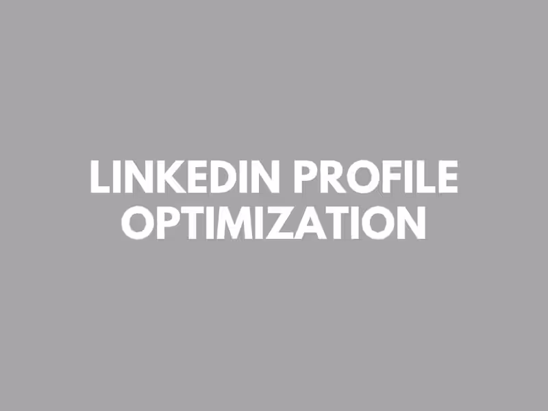 Cover image for LinkedIn Profile Optimization