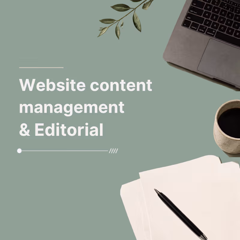 Cover image for Website content management & Editorial