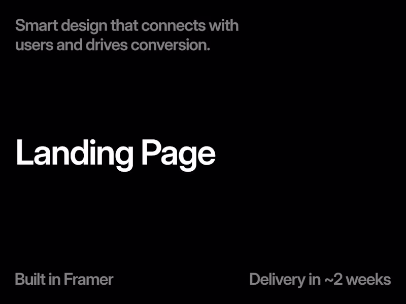 Cover image for Landing Page Design & Development in Framer