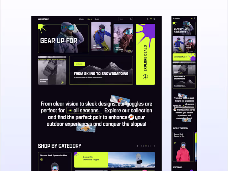 Cover image for WILDSCAPE | e-Commerce Website | UI/UX Design