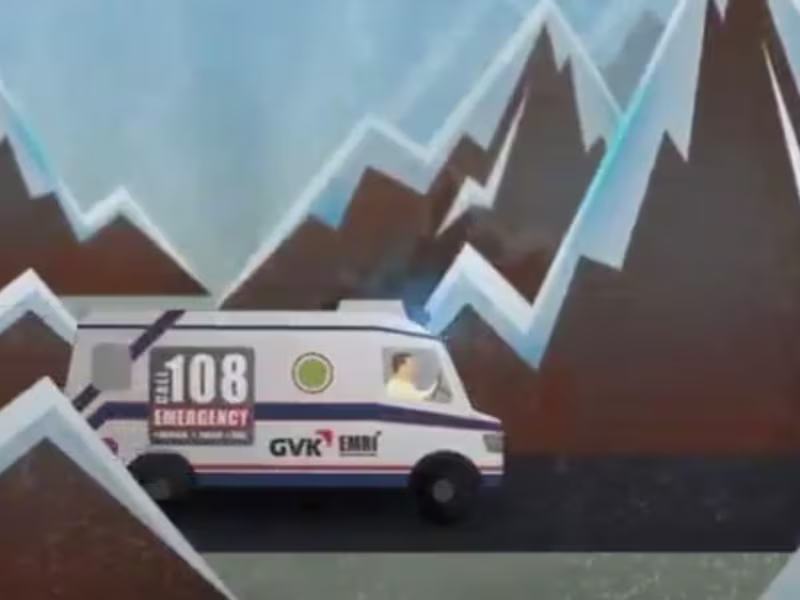 Cover image for Animated - Ambulance Through India