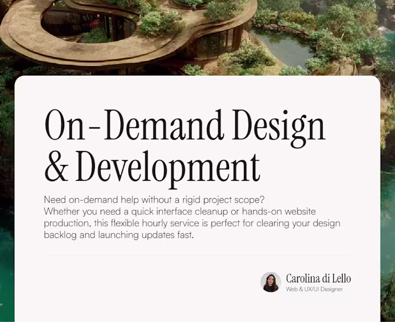 Cover image for On-Demand Design   & Development