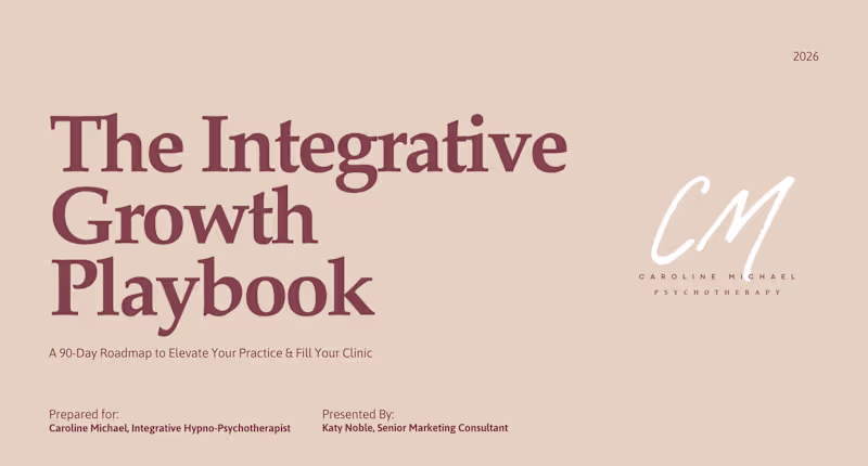 Cover image for Integrative Marketing Playbook for Hypno-Psycotherapist